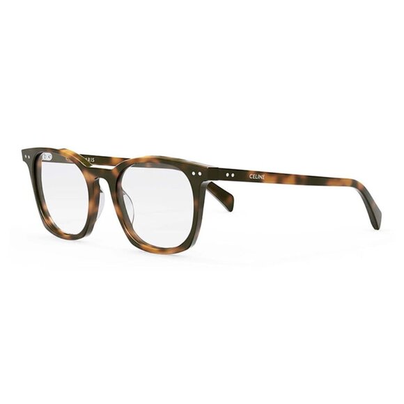 NEW CELINE CL50058I 052 WOMEN SQUARE HAVANA CLEAR EYEGLASSES CELINE - Picture 1 of 3